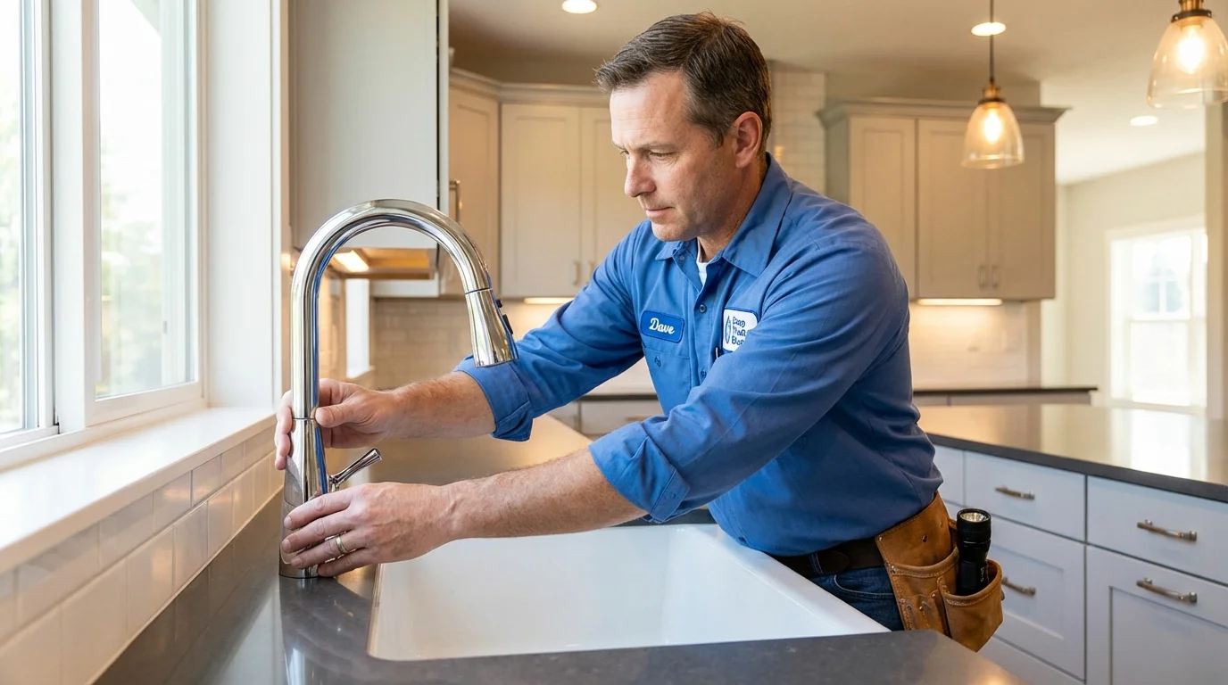 Kitchen faucet installation by Johns Plumbing LLC in Macedonia